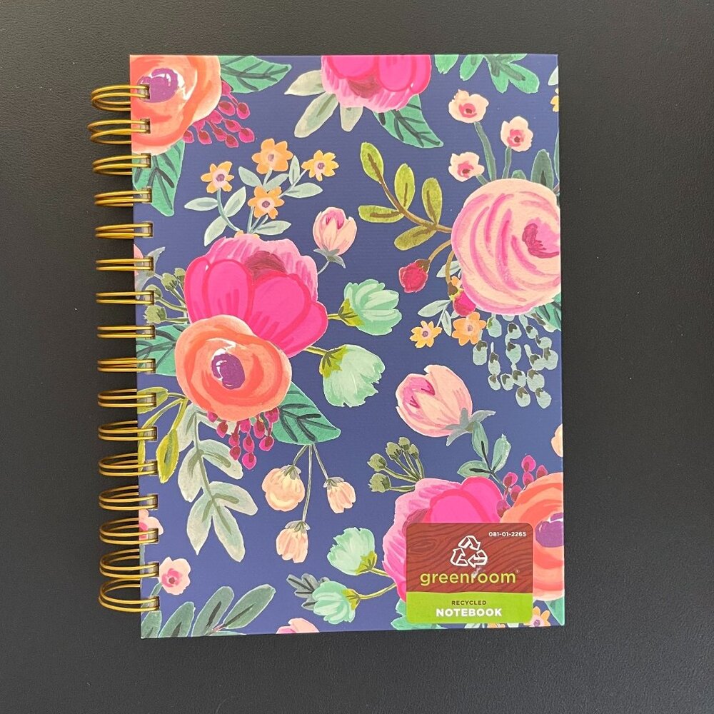 Greenroom Floral Notebook - 6"x8"